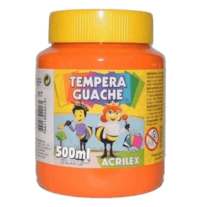 Tinta Guache Laranja 500  ml - Acrilex