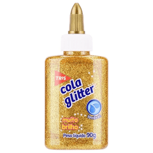 COLA GLITTER TRIS OURO 90G