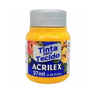 Tinta Tecido Fluorescente Amarela Ouro 37  ml - Acrilex