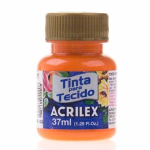 Tinta Para Tecido Metálica Laranja 37ml Acrilex