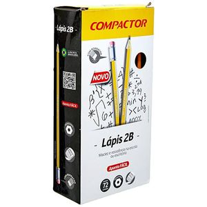 Lapis C/ Borracha Madeira 2B - Compactor