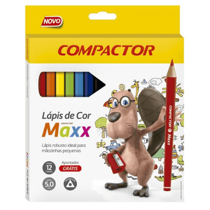 Lapis de Cor Maxx 5.0 mm 12 Cores - Compactor