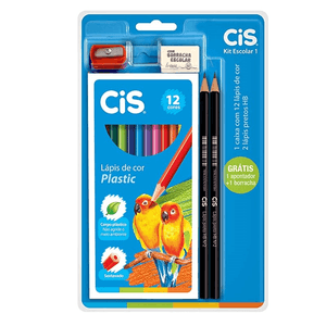 Lapis de Cor Kit Escolar C/ 5 Peças - Cis