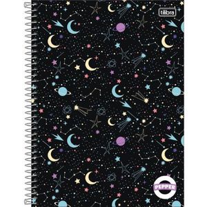 Caderno Capa dura Espiral Universitário Pepper Feminino 1 Matéria 80 Folhas - Tilibra