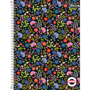 Caderno Espiral Capa Dura Pepper 16 Matérias 256 Folhas Feminino Tilibra