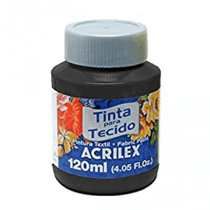 Tinta Tecido Fosca Preto 120  ml - Acrilex