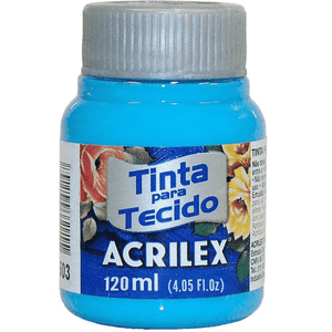 Tinta Para Tecido Fosca Azul Celeste 120ml Acrilex