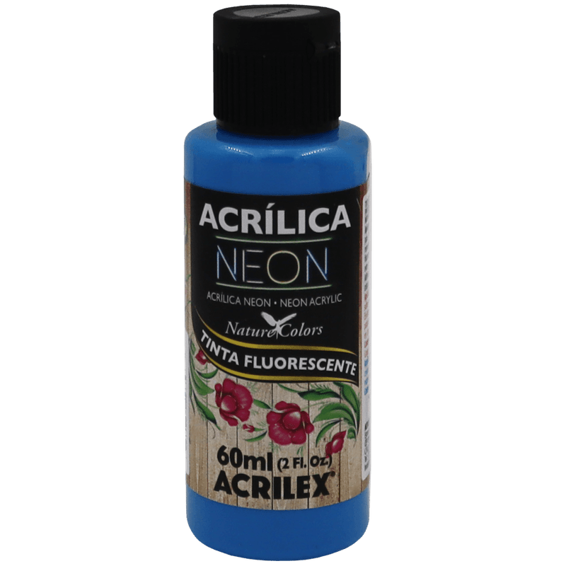 Tinta-Acrilica-Neon-60ml-Azul-Acrilex-1X1UN