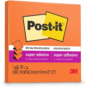 Bloco Adesivo  76X76 Post It Refil Laranja - 3M