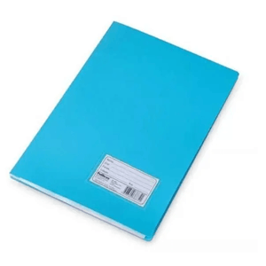 Pasta Catalogo Ofício Plástica 10 Envelopes Azul - Polibras