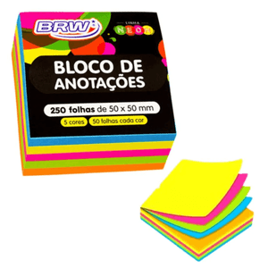 Bloco Adesivo 50X50 Cubo 250 Folhas - Brw