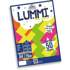 Bloco Criativo A4 Lummi 75 g  45 Folhas - Romitec