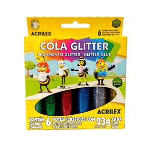 Cola Gliter 6 Cores - Acrilex