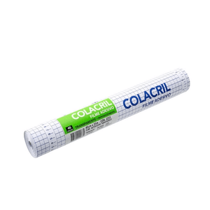 Plastico Adesivo  Transparente 45 cm 40 Mic - Colacril