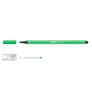 Caneta Hidrográfica Stabilo Pen 68 1.0mm Verde Esmeralda