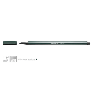 Caneta Hidrográfica Stabilo Pen 68 1.0mm Verde Azeitona