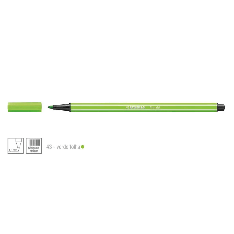 Caneta-Hidrografica-Stabilo-Pen-68-1-0mm-Verde-Folha-1X1UN