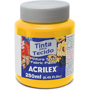 Tinta Tecido Fosca Amarela Ouro 250  ml - Acrilex