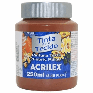 Tinta Para Tecido Fosca Marrom 250ml Acrilex