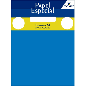 PAPEL ROMITEC A4 CM AZUL ROYAL 120G 25FL