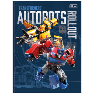 Caderno Brochura Capa Dura 1 Matéria Transformers 80 Folhas Tilibra