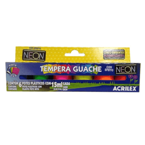 Tempera Guache eon 15  ml 6 Cores - Acrilex