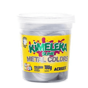 Kimeleka Metalico Prata 180 g - Acrilex