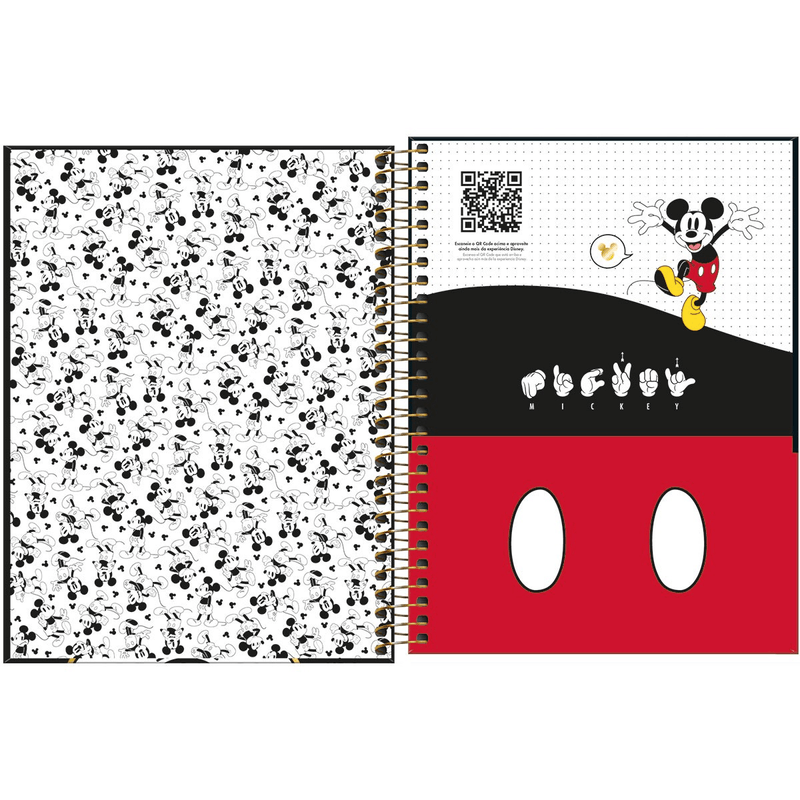 Caderno-Colegial-Capa-Dura-Mickey-10-Materias-160-Folhas-Tilibra-1X1UN