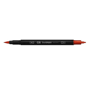 Marcador Artístico Duo Brush Aquarelável Vermelho - Cis