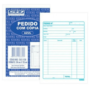 Bloco de Pedido 1/18 2 Vias 25 Folhas - SD