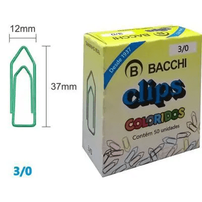 CLIPS-COLORIDO-BACCHI-N3-0-C-50UN-1X1UN