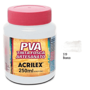 Tinta Pva Fosca Branco 250  ml - Acrilex