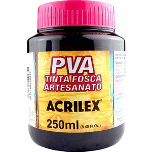 Tinta PVA Fosca 250ml Preta Acrilex