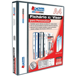 Fichario C/ Visor Pesonalizado 40 mm   Preto  1399 - Chies