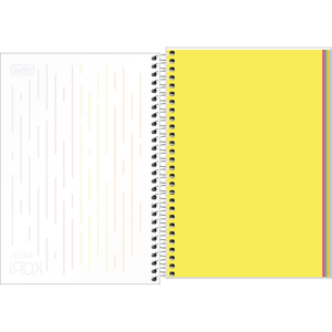 Caderno C/ Pauta Espiral  1/4 Neon Kori 80 Folhas - Tilibra