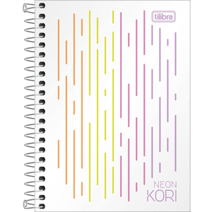 Caderno Capa Flexível 1/8 Neon Kori 80 Folhas - Tilibra