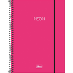 Caderno-Espiral-10-Materias-Rosa-Neon-160-Folhas-Tilibra-1X1UN