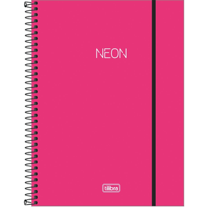 Caderno Espiral Capa Plástica Neon Pink 1 Matéria 80 Folhas - Tilibra