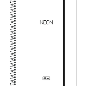 Caderno Espiral 1 Matéria Branco Neon 80 Folhas Tilibra