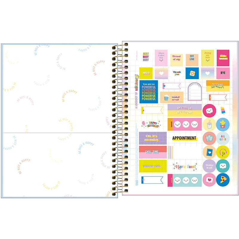 Caderno-Colegial-Capa-Dura-Happy-Azul-10-Materias-160-Folhas-Tilibra-1X1UN