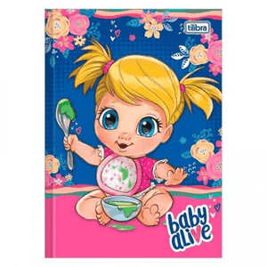 Caderno Capa Dura Brochura 1/4 Baby Alive 80 Folhas Tilibra