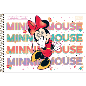 Caderno Desenho Capa Dura  Espiral    Minnie 80 Folhas - Tilibra