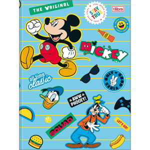 Caderno Brochura  Capa Dura  Mickey 1 Matéria 80 Folhas - Tilibra