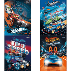 Caderno Brochura  Capa Dura  1/4 Hot Wheels 80 Folhas - Tilibra