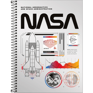 Caderno Espiral Capa Dura 1 Matéria Nasa 80 Folhas Tilibra