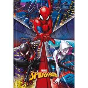 Caderno Brochura Capa Dura 1/4 Spider Man 80 Folhas Tilibra