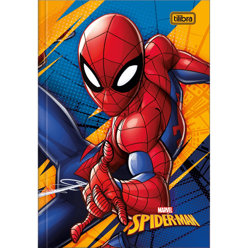 Caderno-Brochura-Capa-Dura-1-4-Spider-Man-80-Folhas-Tilibra-1X1UN