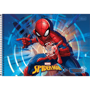 Caderno Desenho Capa Dura  Espiral    Spider Man 80 Folhas - Tilibra