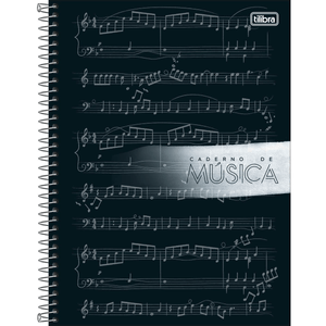 Caderno de Música Capa Dura  Espiral 80 Folhas - Tilibra