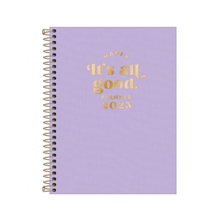 Agenda Planner Espiral Happy Lilás 2023 Tilibra